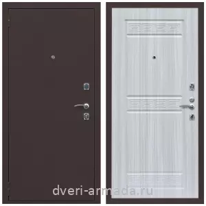 Двери со склада, Дверь входная Армада Комфорт Антик медь / МДФ 10 мм ФЛ-242 Сандал белый