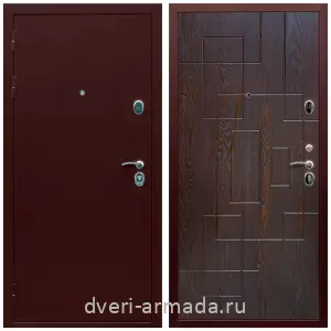 Взломостойкие входные двери, Дверь входная Армада Люкс ТАнтик медь / МДФ 16 мм ФЛ-57 Дуб шоколад