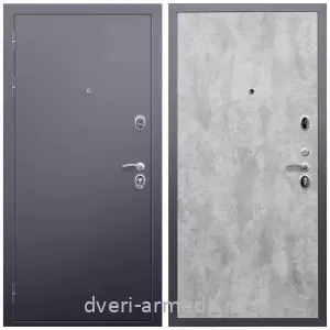 Темные входные двери, Дверь входная металлическая взломостойкая Армада Люкс Антик серебро / МДФ 6 мм ПЭ Цемент светлый