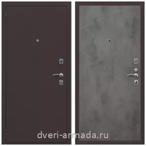 Входные двери Эврика, Дверь входная Армада Комфорт Антик медь / МДФ 10 мм ФЛ-291 Бетон темный